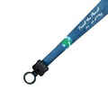 1/2" Recycled Color Match Lanyard w/ O Ring (Full Color)